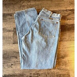 Vintage USA Made Wrangler 14MWZ Cowboy Cut Blue Jeans Womens Size 13x32 80/90s